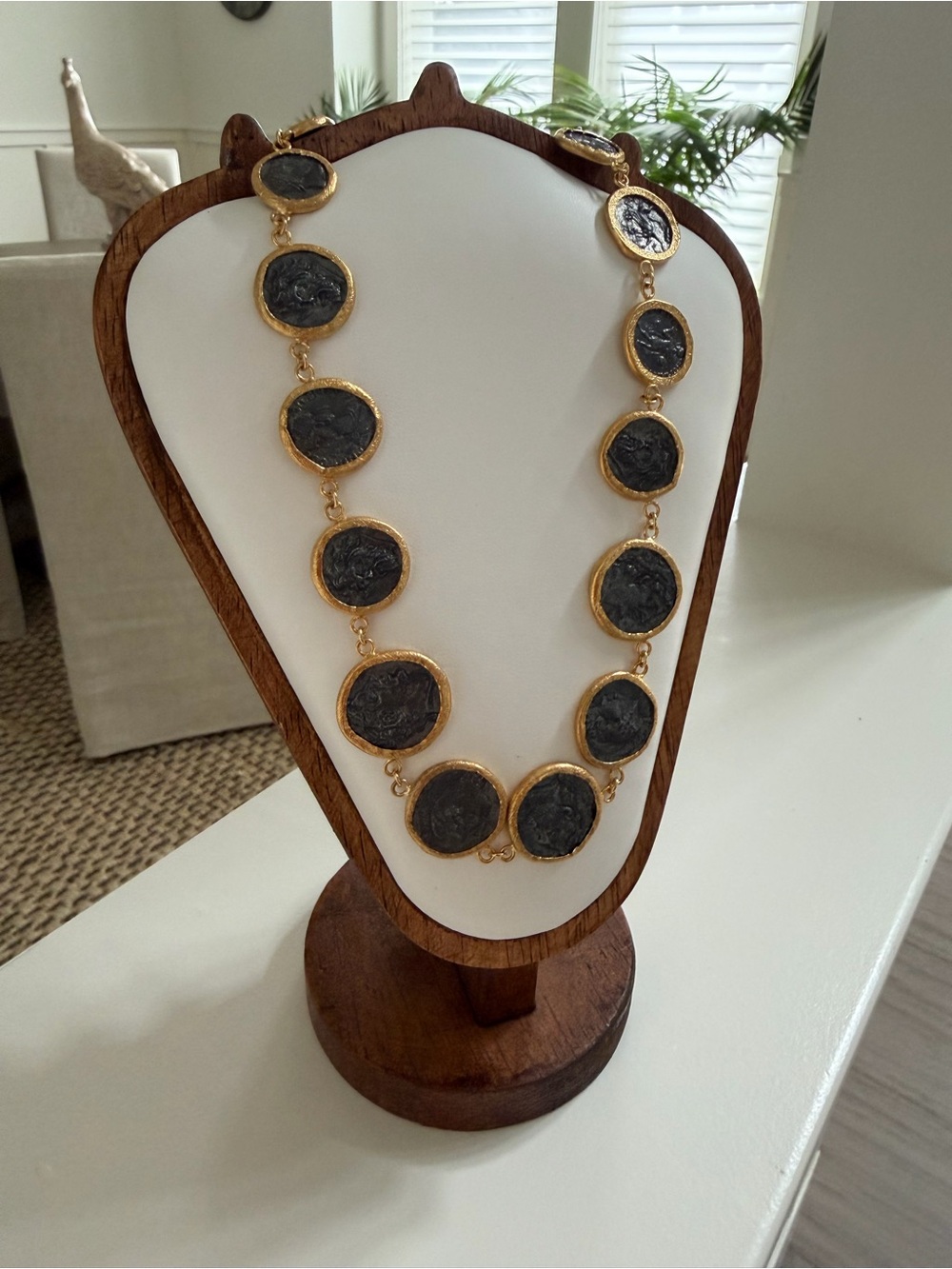 NWOT ~ Turkish Byzantine Coin Necklace, 24K gold plated